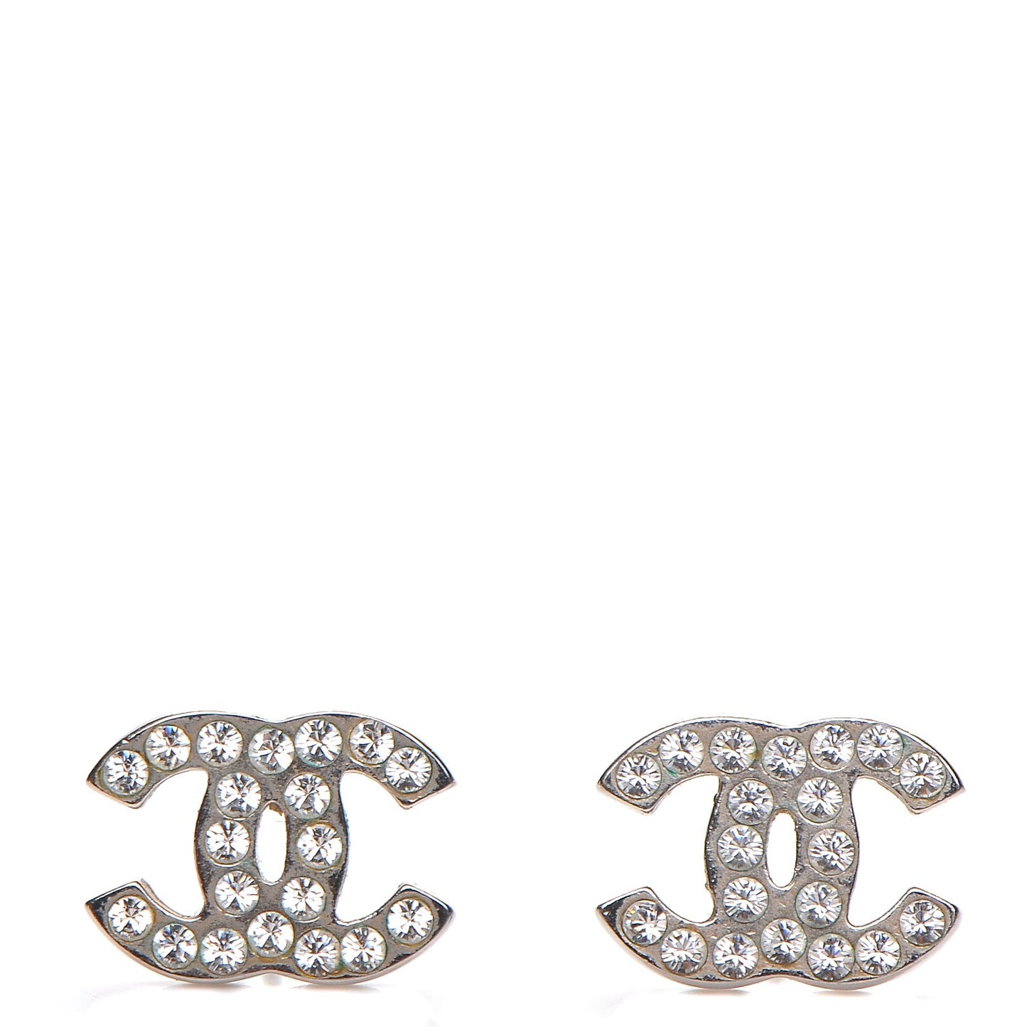Crystal Timeless CC Earrings Silver