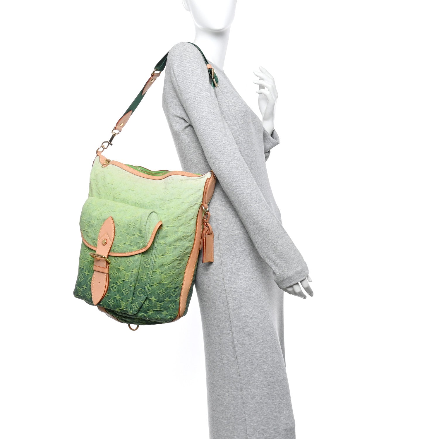 Louis Vuitton Denim Sunburst PM Messenger Vert 2 of 14