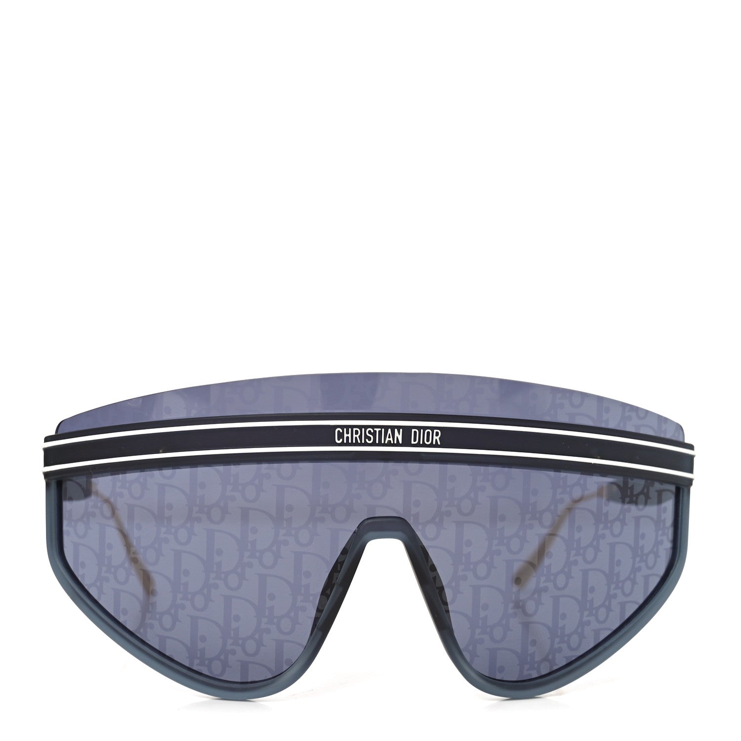 Christian Dior Oblique Mask DiorClub M2U Sunglasses Translucent Blue 2 of 7