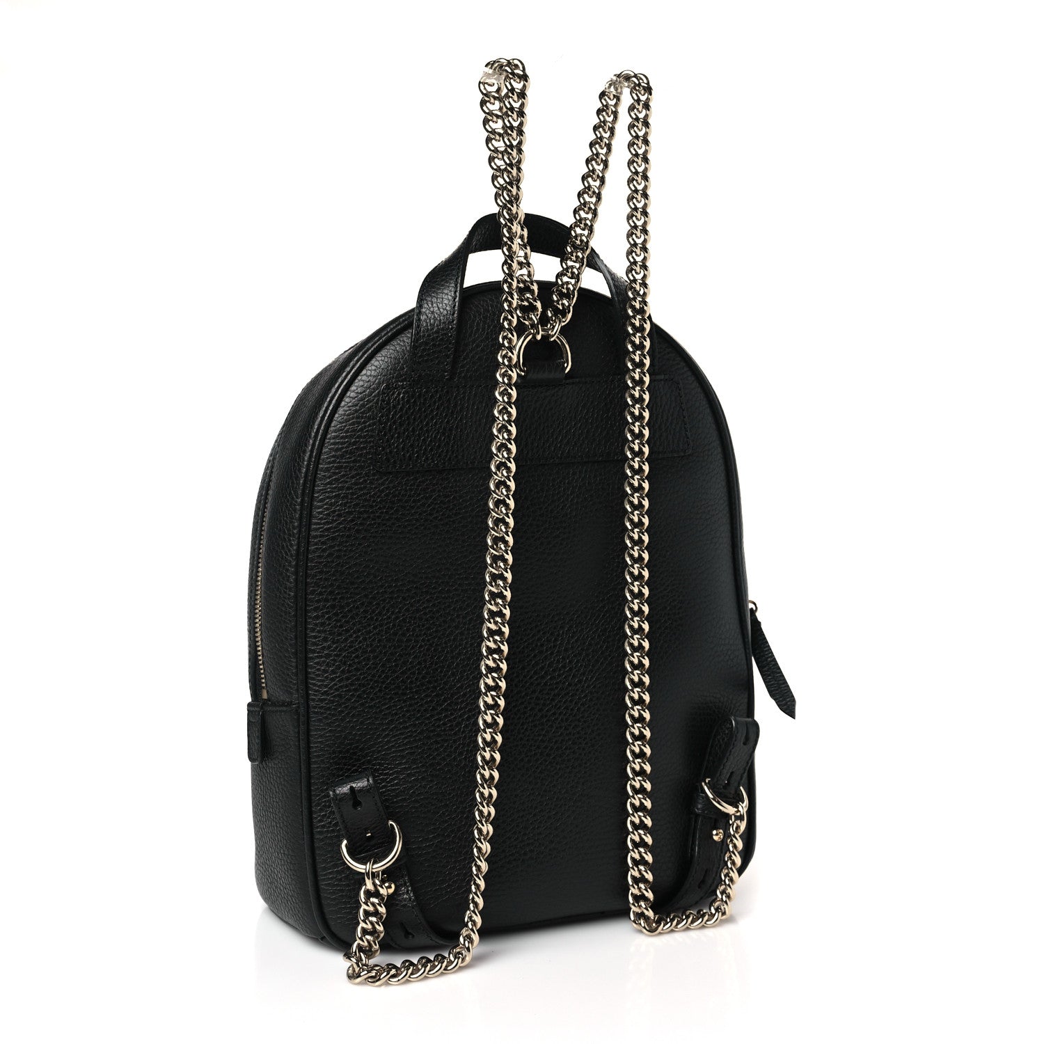 Gucci Pebbled Calfskin Soho Chain Backpack Black 2 of 8