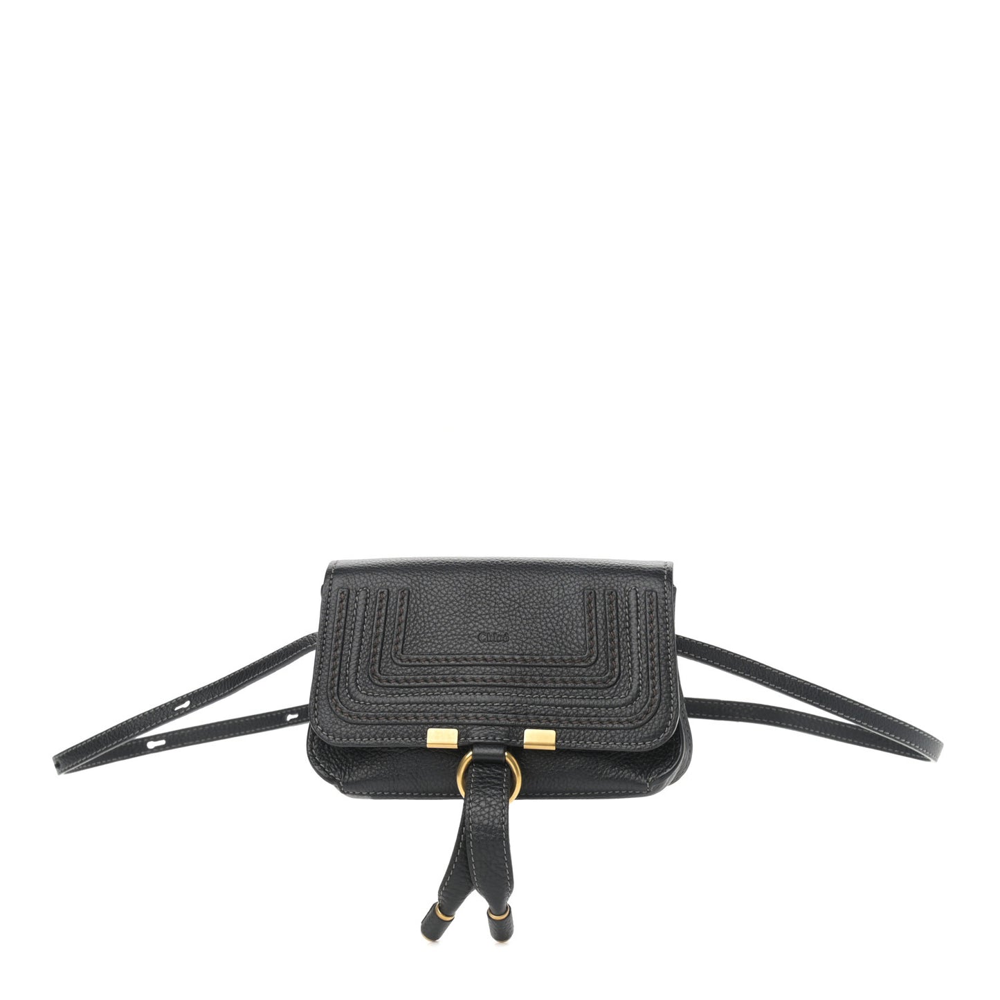 Calfskin Marcie Convertible Belt Bag Black