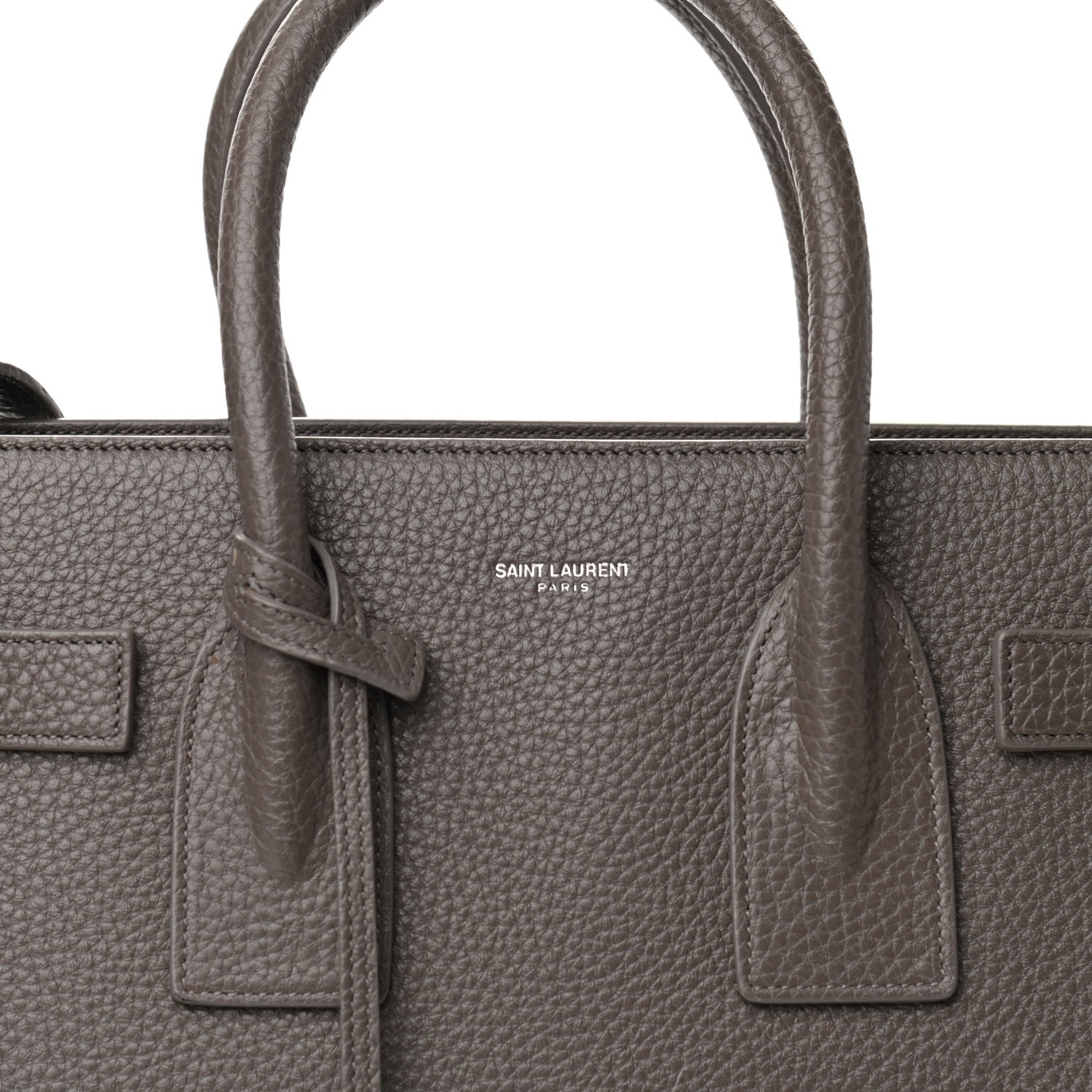 Saint Laurent Grained Calfskin Small Sac De Jour Fog 6 of 8