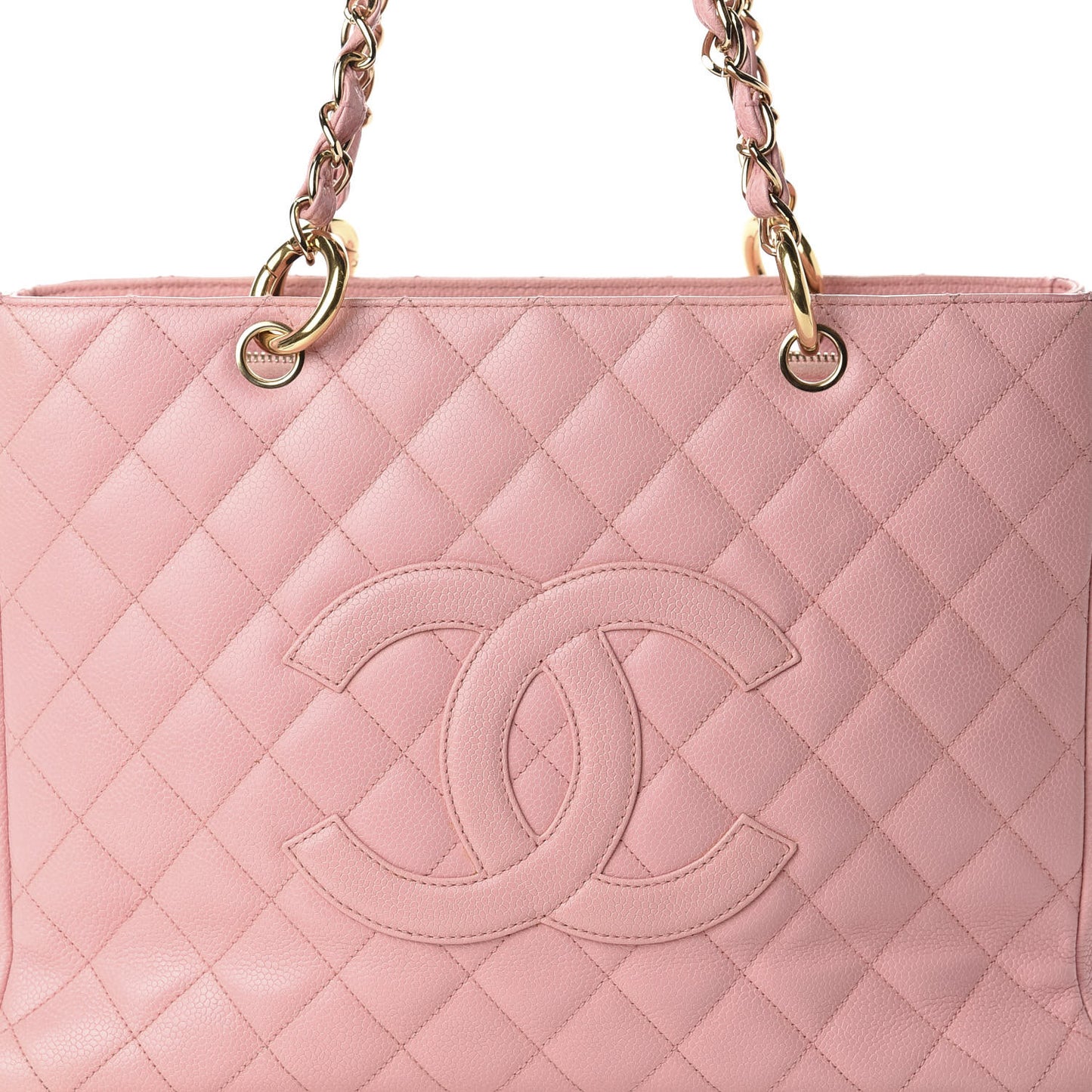 Caviar Quilted Grand Shopping Tote GST Pink