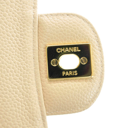 Chanel Caviar Quilted Medium Double Flap Beige Clair 9 of 11