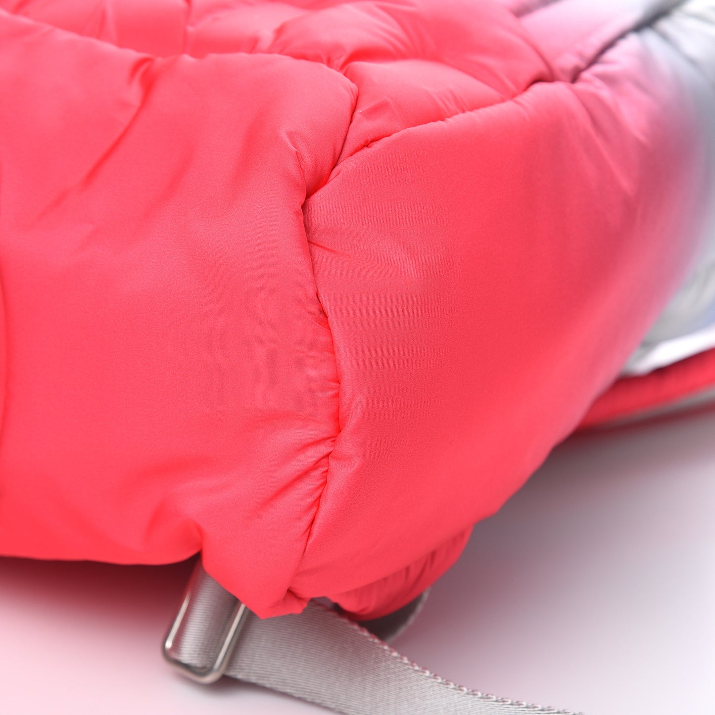 Nylon Embossed Small Doudoune Backpack Pink Blue White