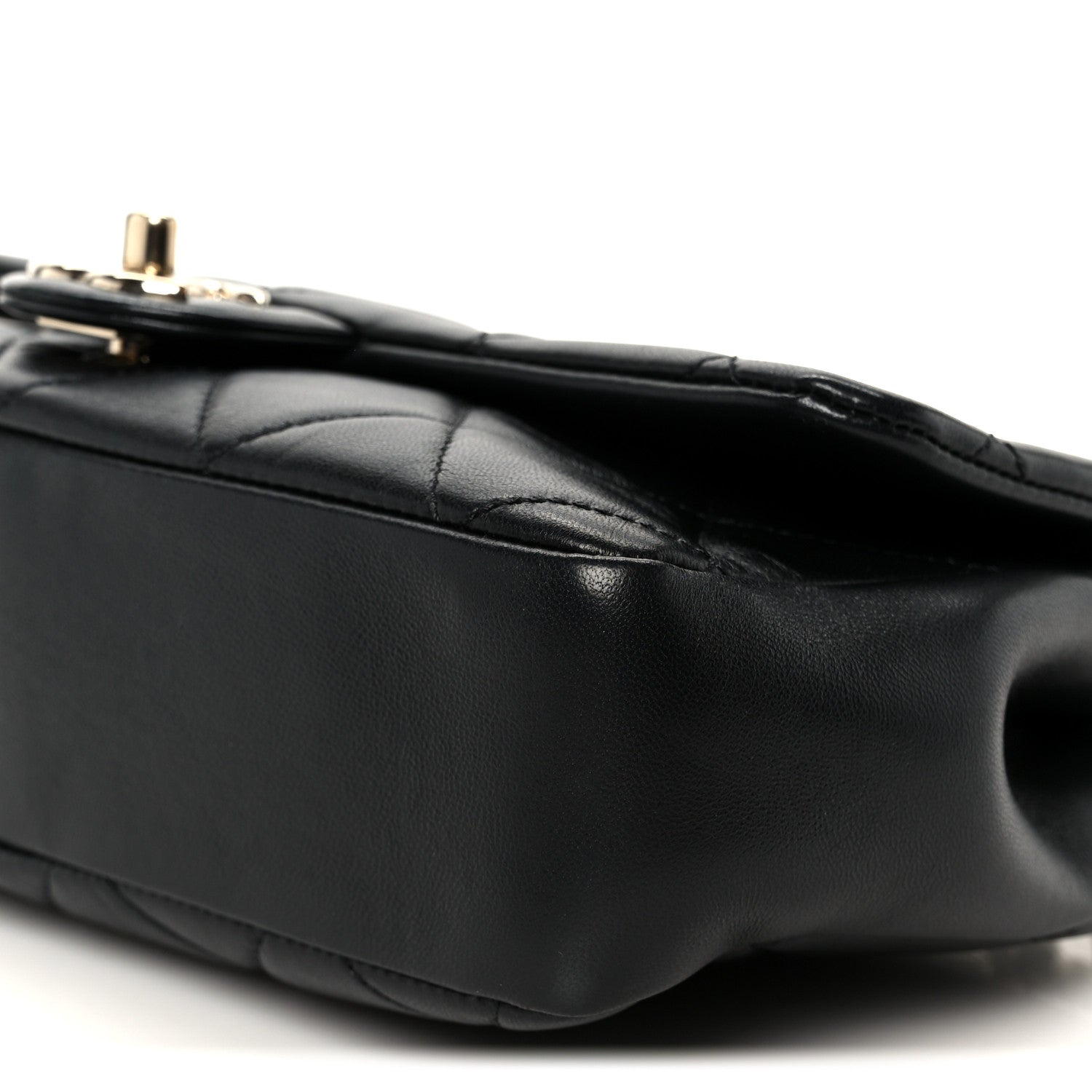 Chanel Lambskin Quilted Resin Bi-Color Chain Flap Bag Black 11 of 11
