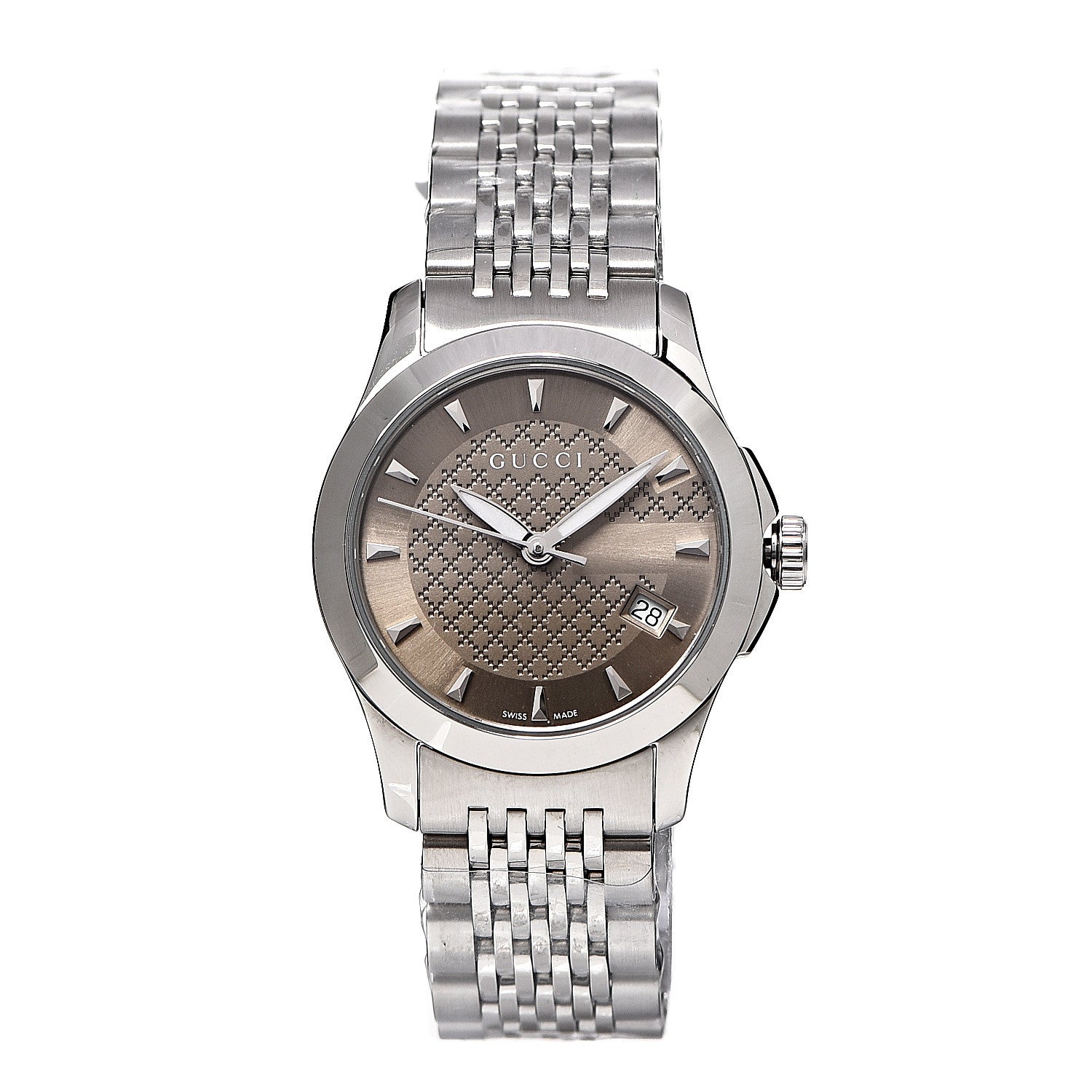 Gucci Stainless Steel 27mm G-Timeless Quartz Watch Brown 1 of 7