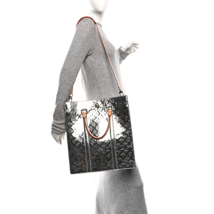 Louis Vuitton Monogram Mirror Sac Plat NM Silver 2 of 9