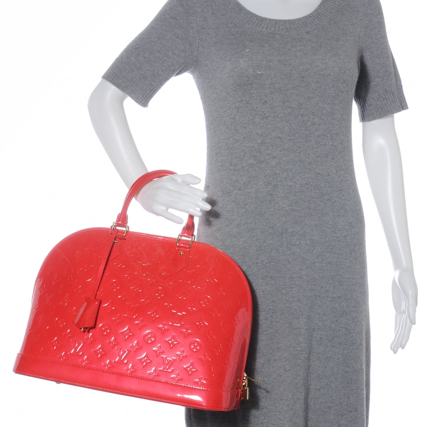 Louis Vuitton Vernis Alma GM Rouge Grenadine 2 of 7