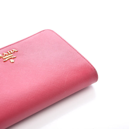 Prada Saffiano Compact Wallet Peonia 7 of 12