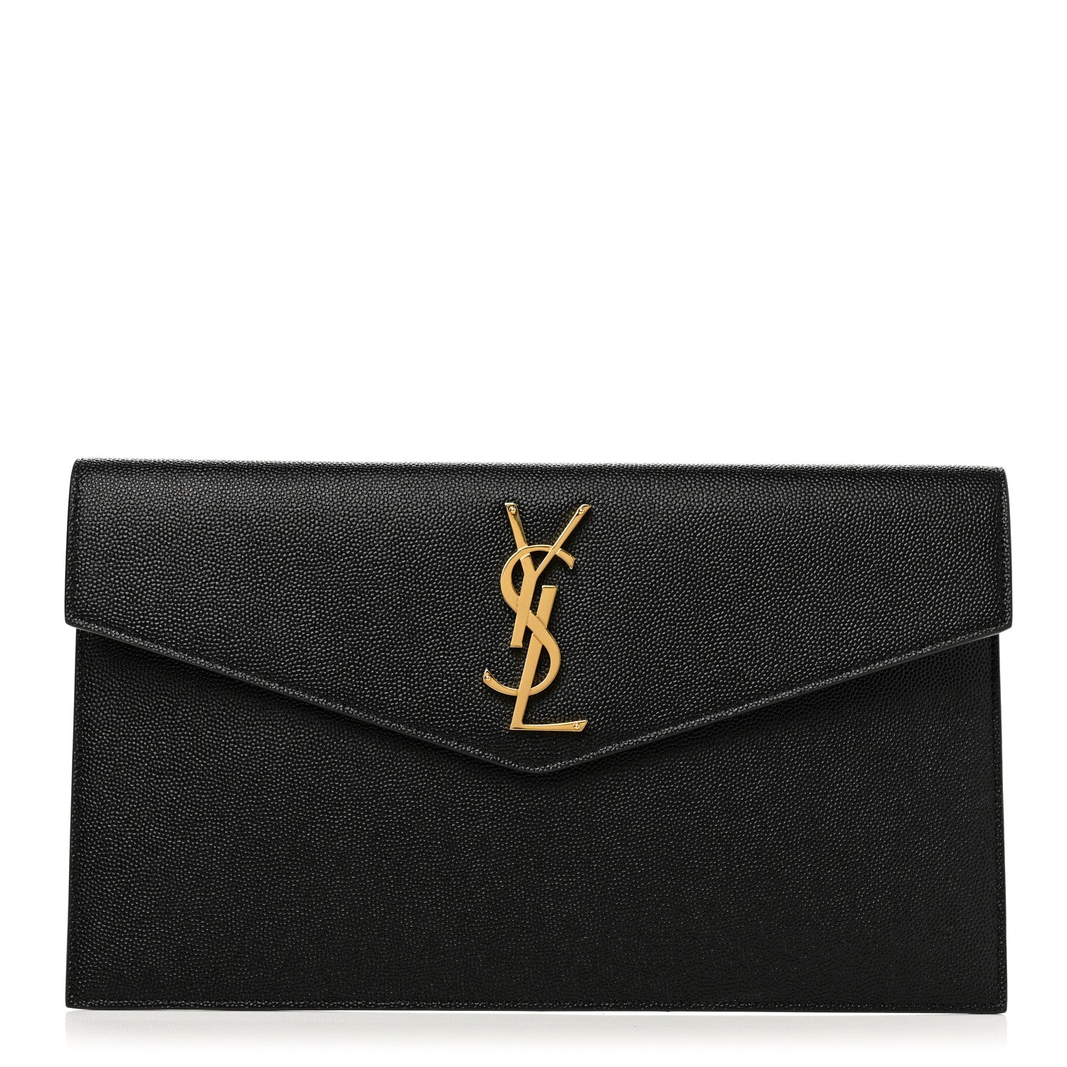 Saint Laurent Grain De Poudre Uptown Pouch Black 1 of 7