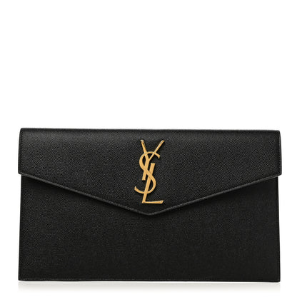 Saint Laurent Grain De Poudre Uptown Pouch Black 1 of 7