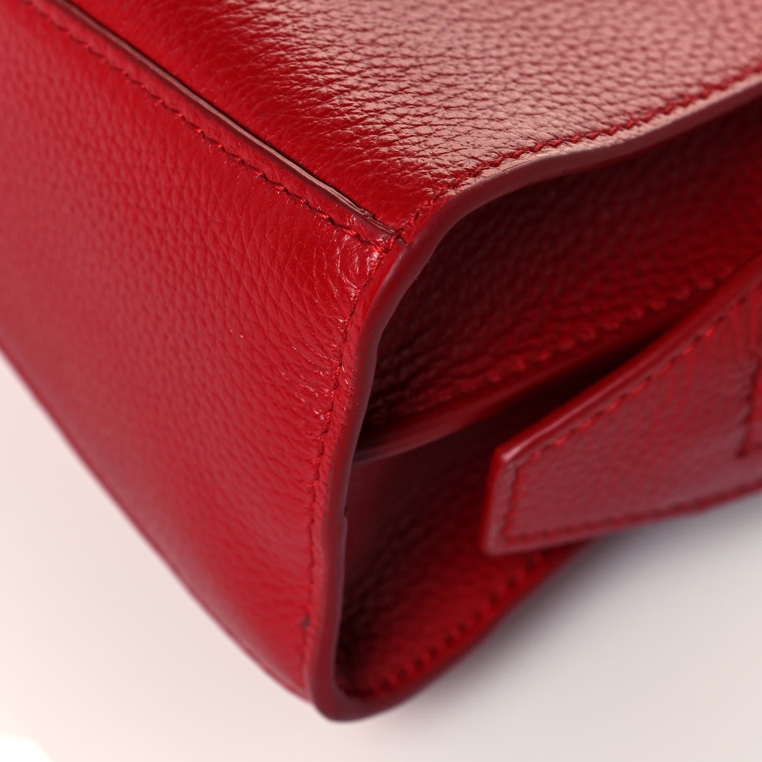 Balenciaga Grained Calfskin Neo Classic Gold Hardware Nano City Crossbody Medium Red 7 of 15