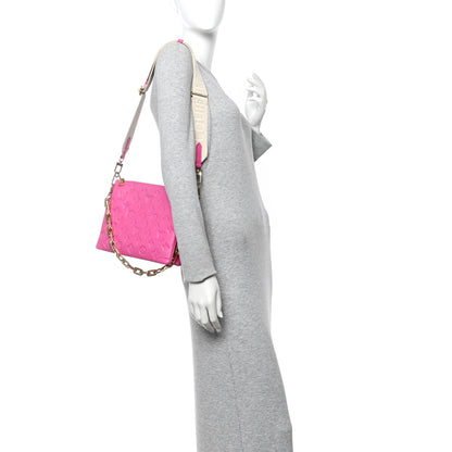 Louis Vuitton Lambskin Embossed Monogram Coussin PM Rose Miami 2 of 10