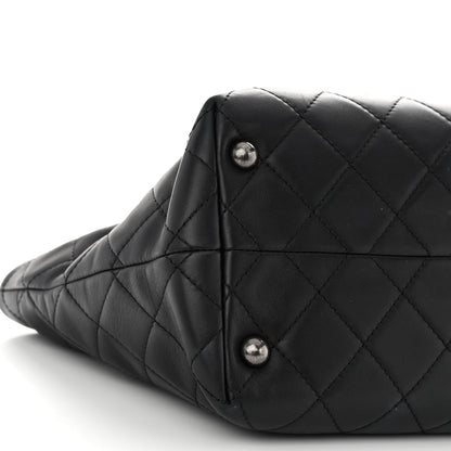 Chanel Calfskin Quilted Small Shopping In Chains Tote Black 9 of 10