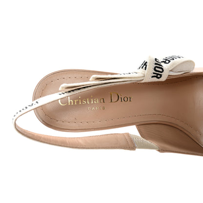 Christian Dior Patent Ribbon J'Adior Slingback 100mm Pumps 37.5 Nude 7 of 10