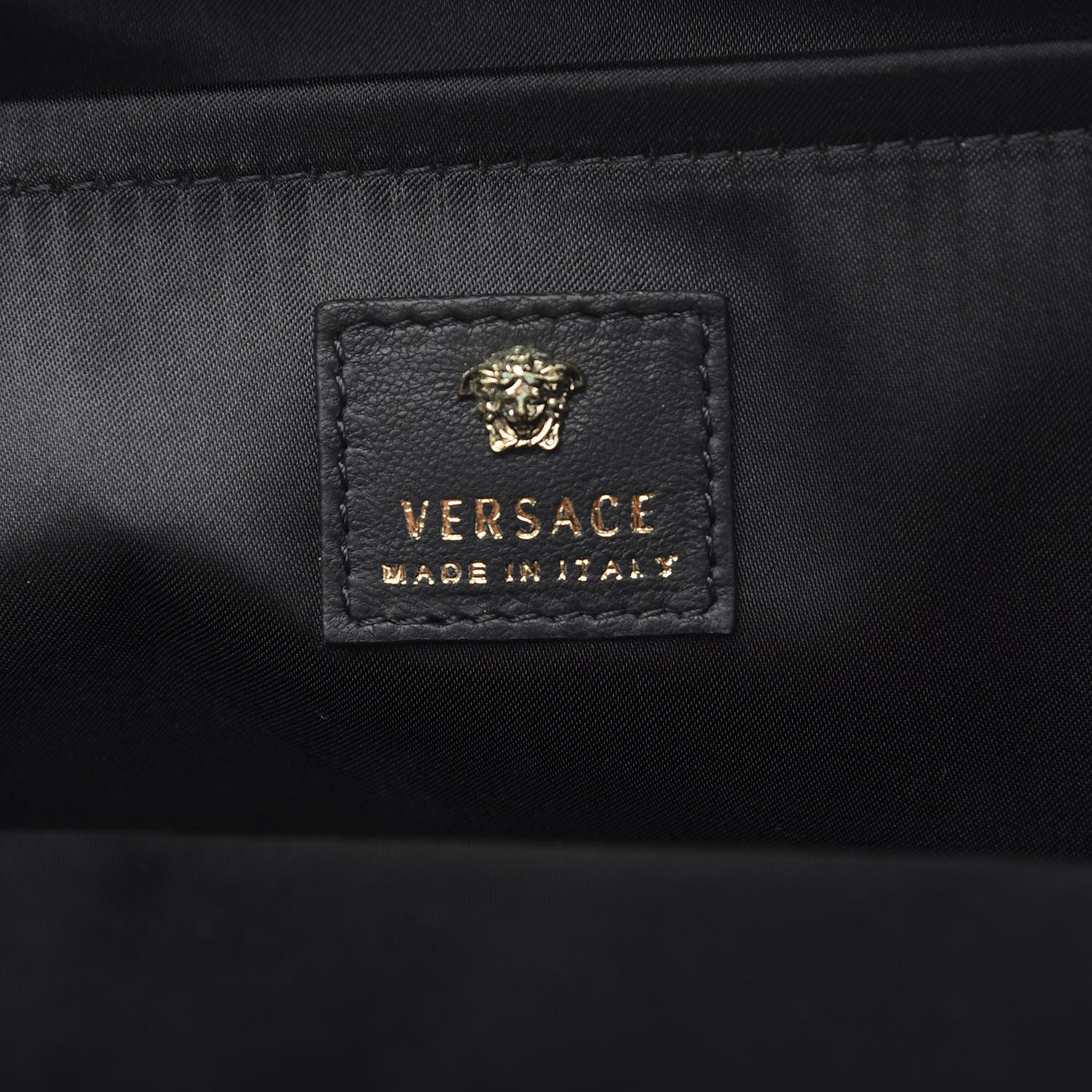 Versace Calfskin Embroidered Baroque Palazzo Backpack Black 5 of 8