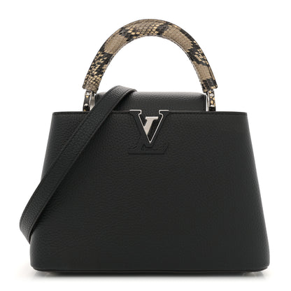Louis Vuitton Taurillon Snakeskin Capucines BB Black 1 of 10