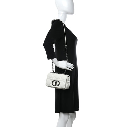 Christian Dior Lambskin Macrocannage Small Dior Caro Bag Ivory 3 of 6