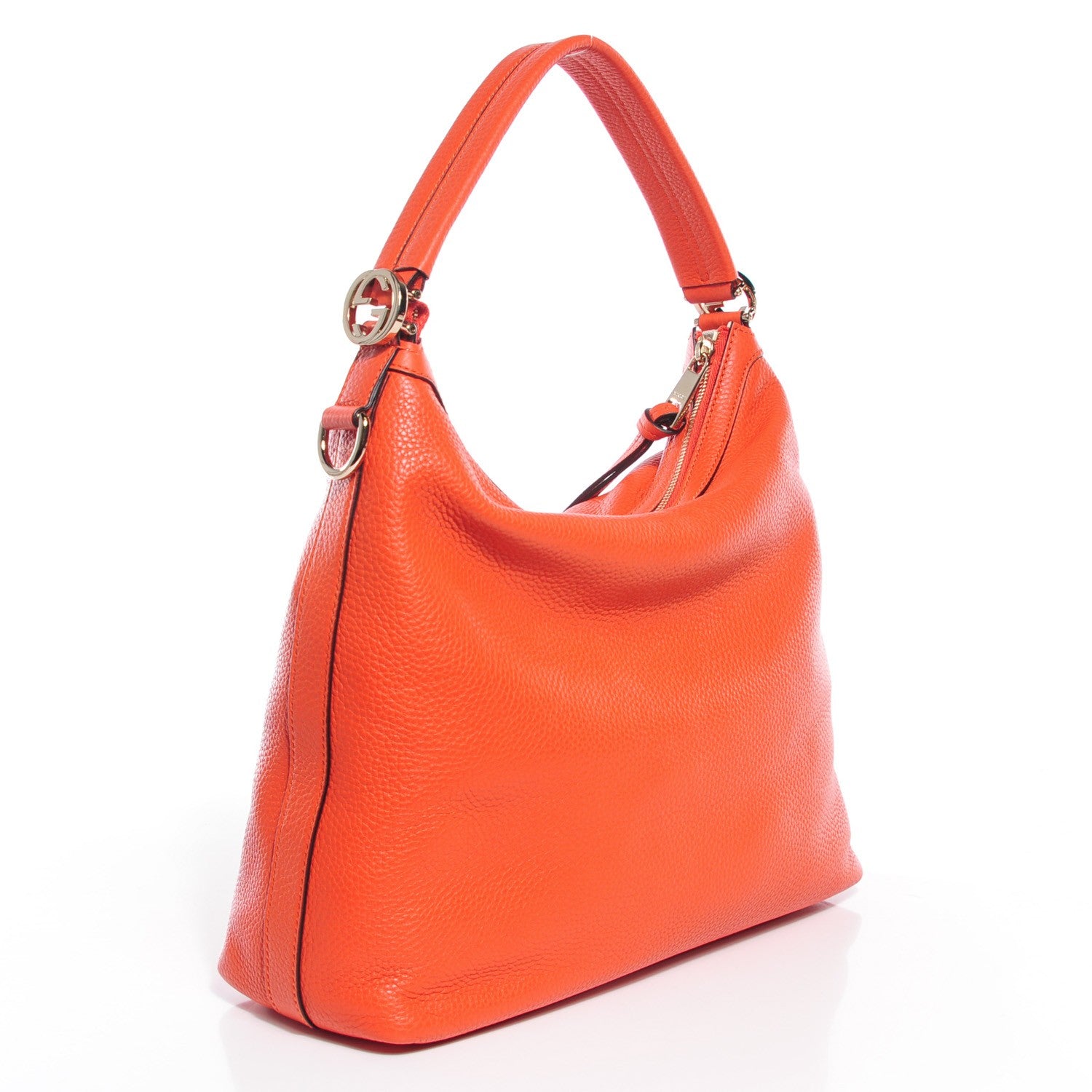 Gucci Pebbled Calfskin Small Miss GG Hobo New Dark Orange 3 of 7