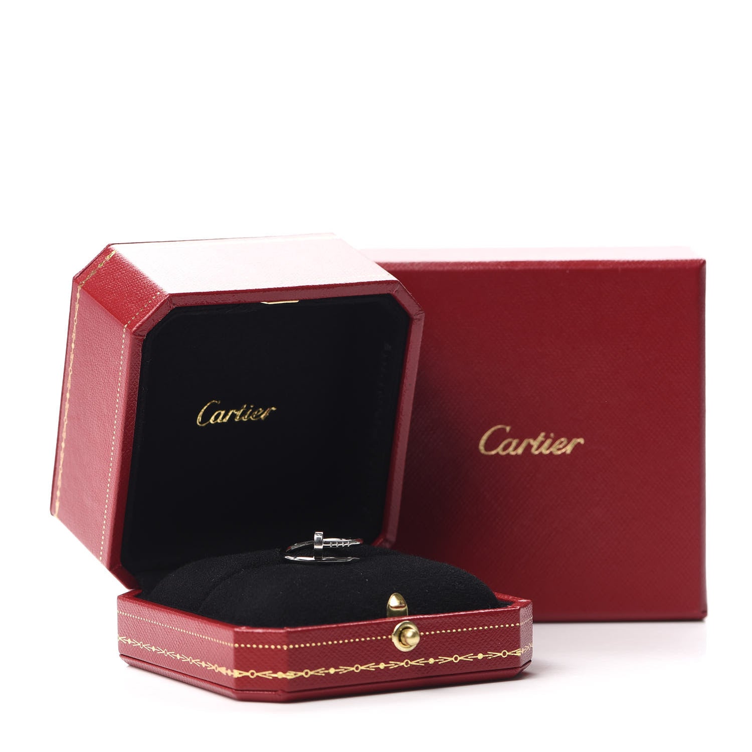 Cartier 18K White Gold Small Juste Un Clou Ring 46 3.75 5 of 5
