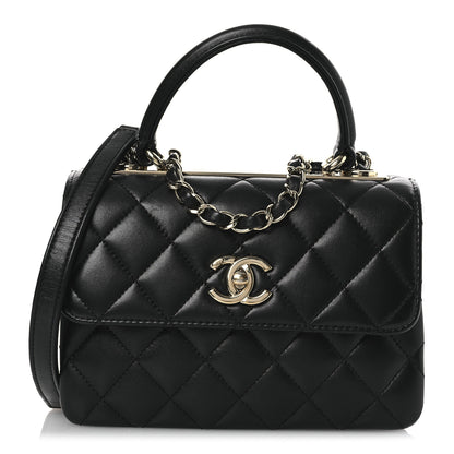 Chanel Lambskin Quilted Mini Trendy CC Dual Handle Flap Bag Black 1 of 15