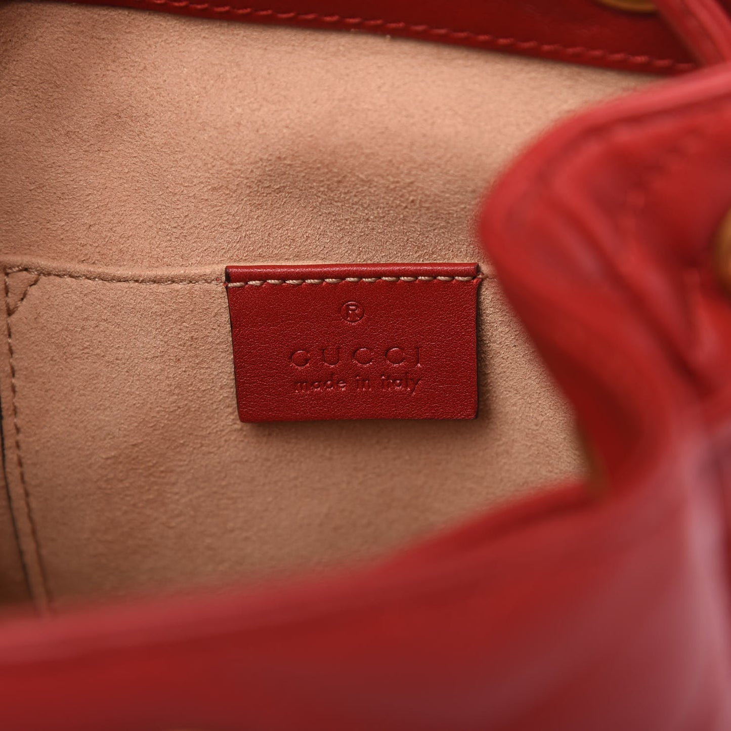 Calfskin Matelasse GG Marmont Flap Backpack Hibiscus Red