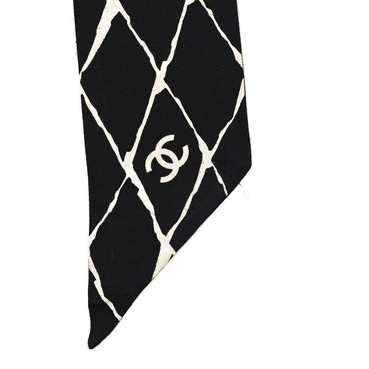 Chanel Silk CC Slim Bandeau Black White 4 of 4
