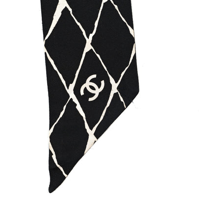 Chanel Silk CC Slim Bandeau Black White 4 of 4