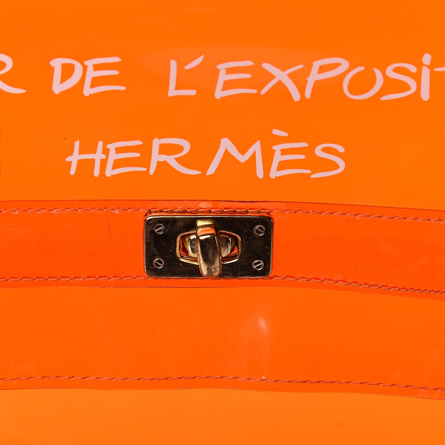 Hermes Vinyl Souvenir De L'Exposition Kelly Orange 9 of 9
