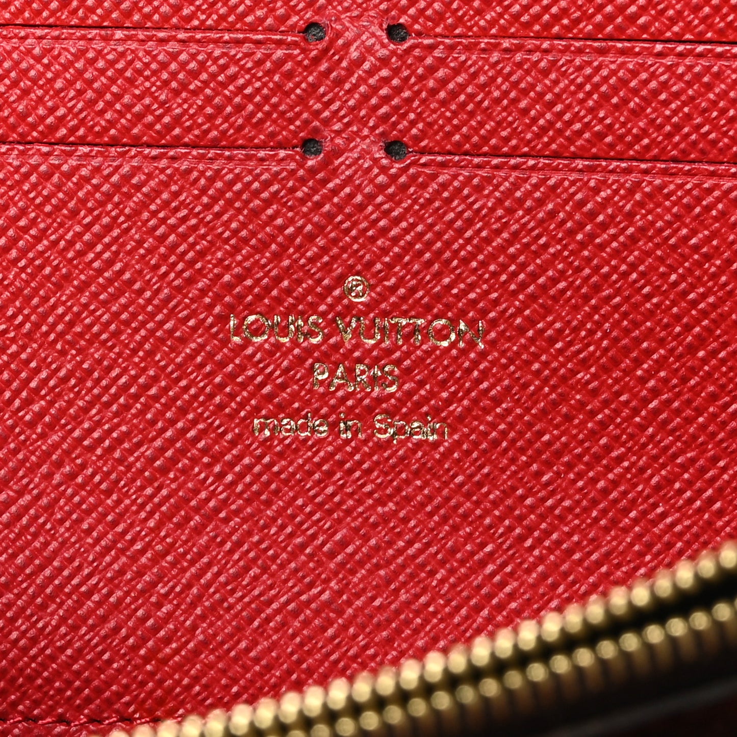 Damier Ebene Clemence Wallet Cherry