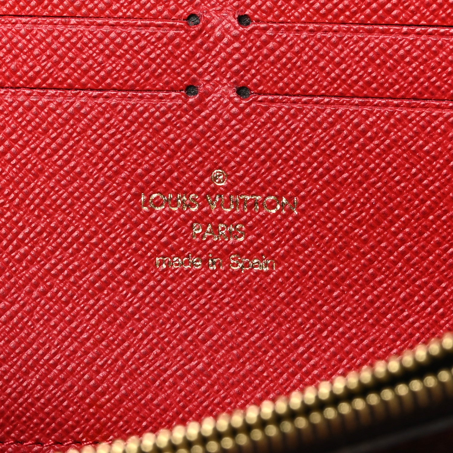 Louis Vuitton Damier Ebene Clemence Wallet Cherry 8 of 11