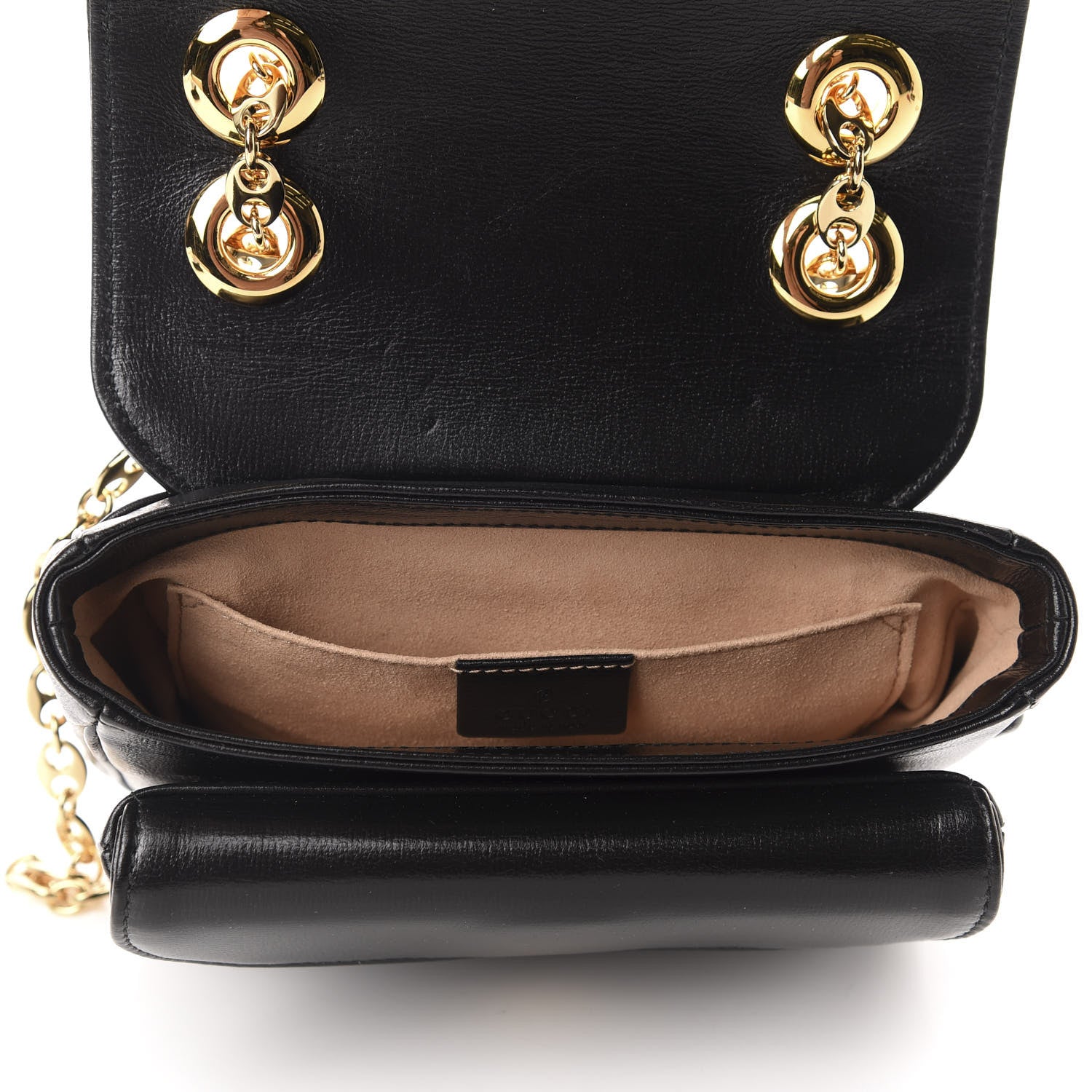 Gucci Azalea Calfskin Mini Marina Chain Shoulder Bag Black 7 of 10