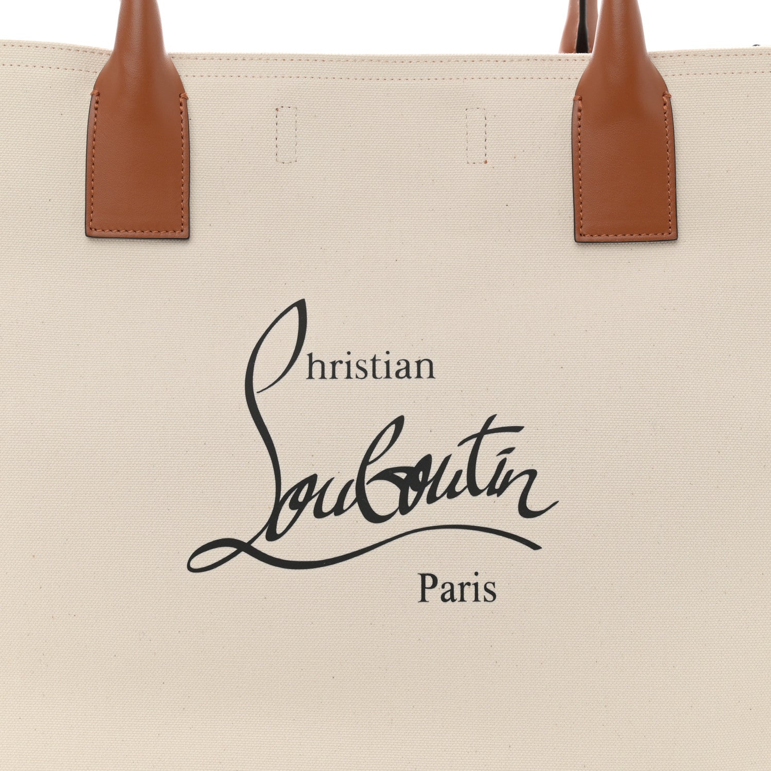 Christian Louboutin Canvas Nastroloubi Tote Natural Black 7 of 9