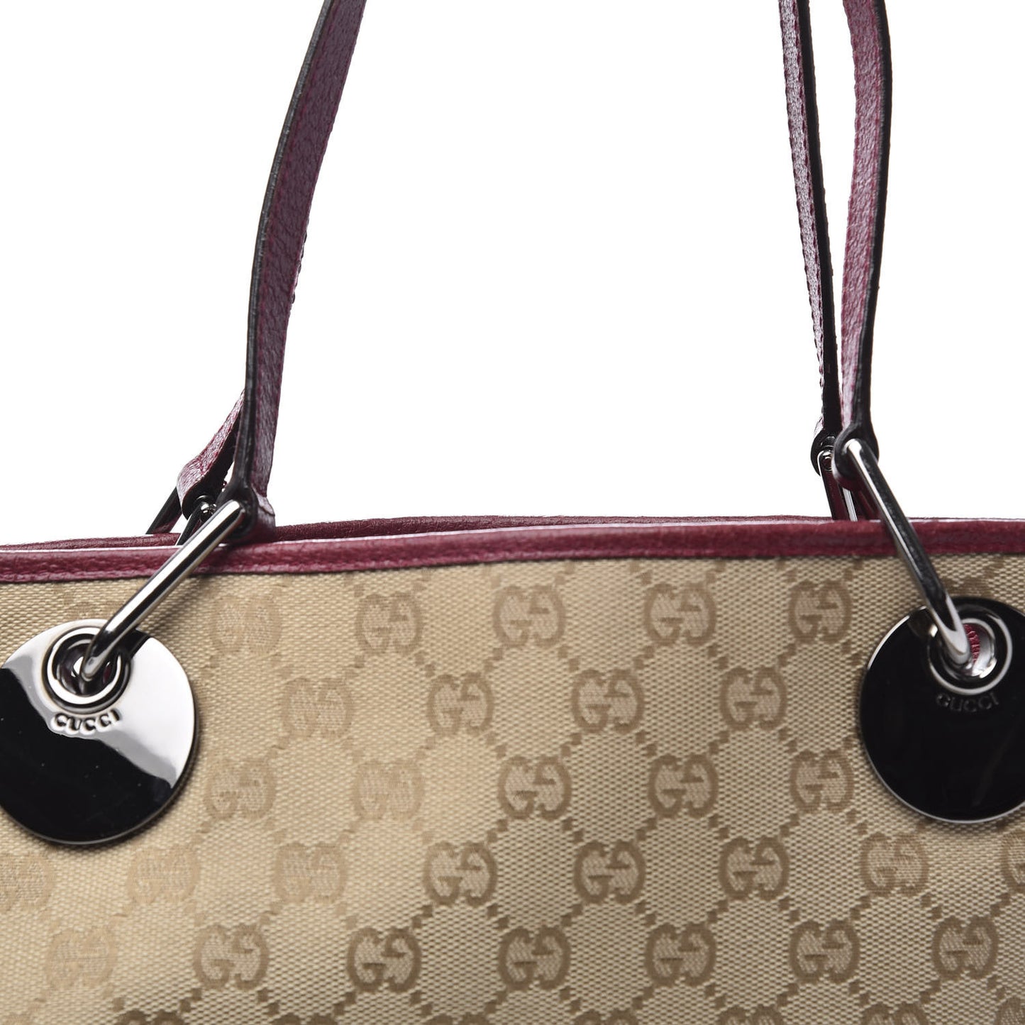 Monogram Large Eclipse Tote Beige Red