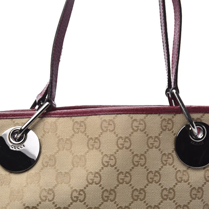 Gucci Monogram Large Eclipse Tote Beige Red 9 of 9