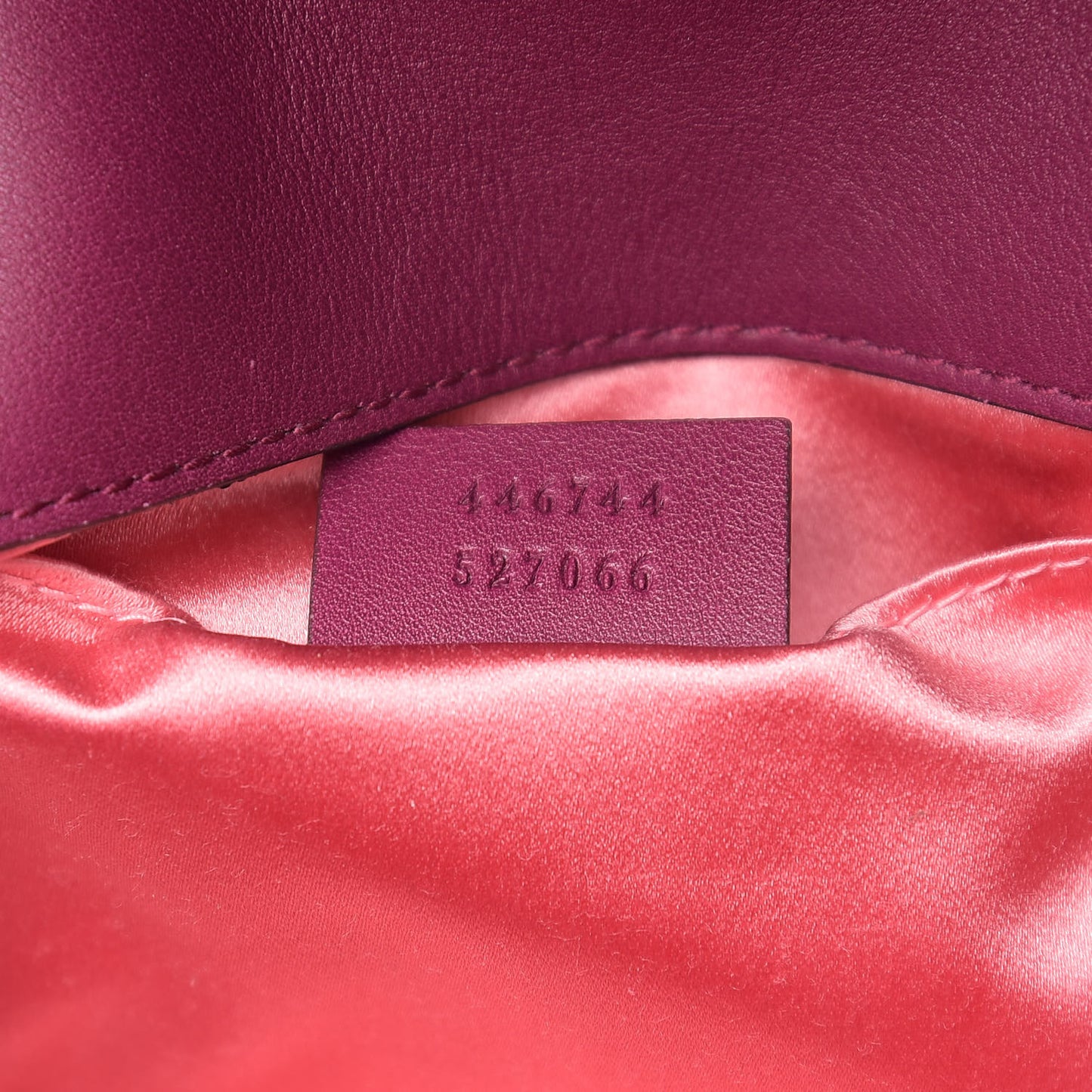 Velvet Matelasse Mini GG Marmont Shoulder Bag Fuchsia Violet Cyclamen
