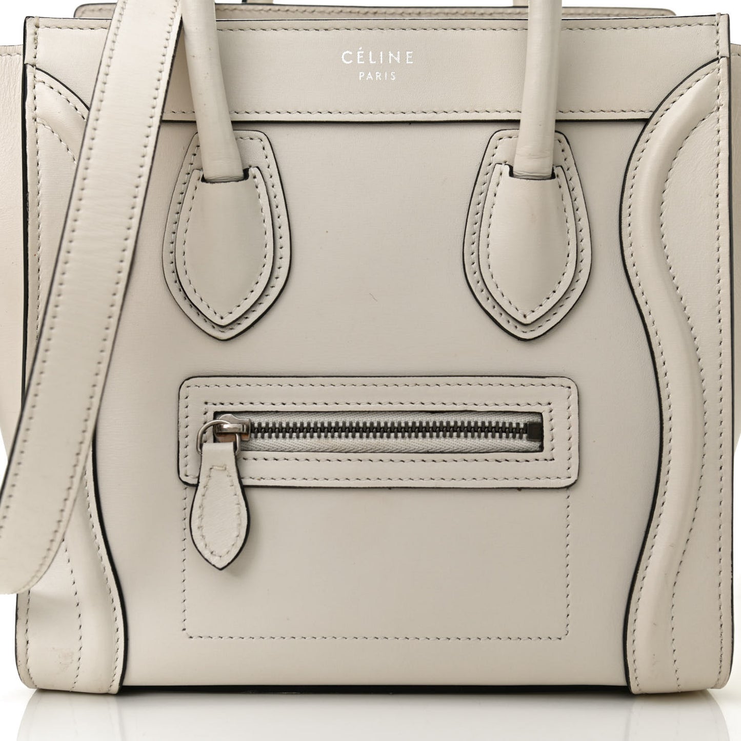 Smooth Calfskin Nano Luggage White