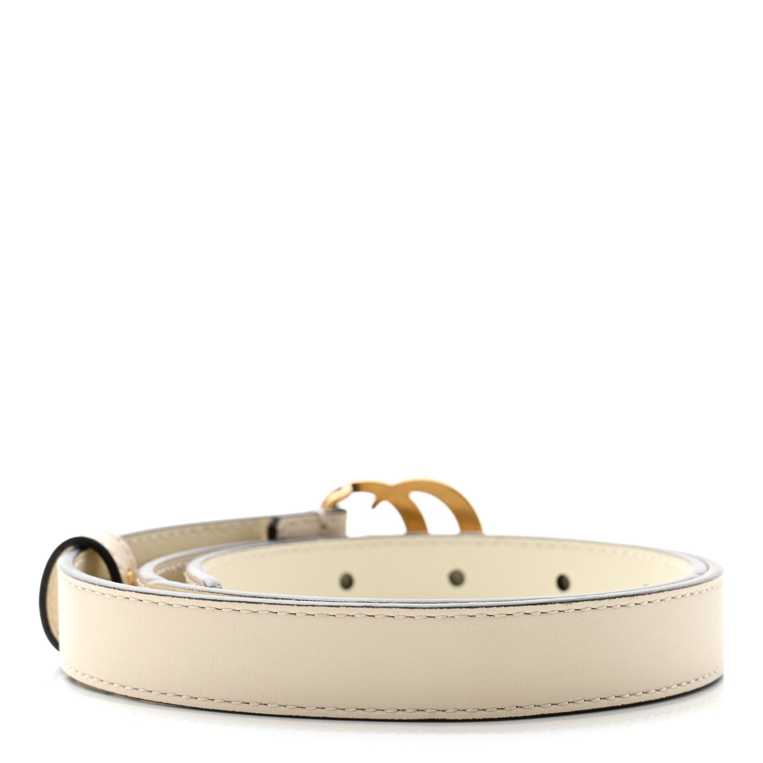 Gucci Calfskin Double G 20mm Belt 70 28 Mystic White 2 of 5