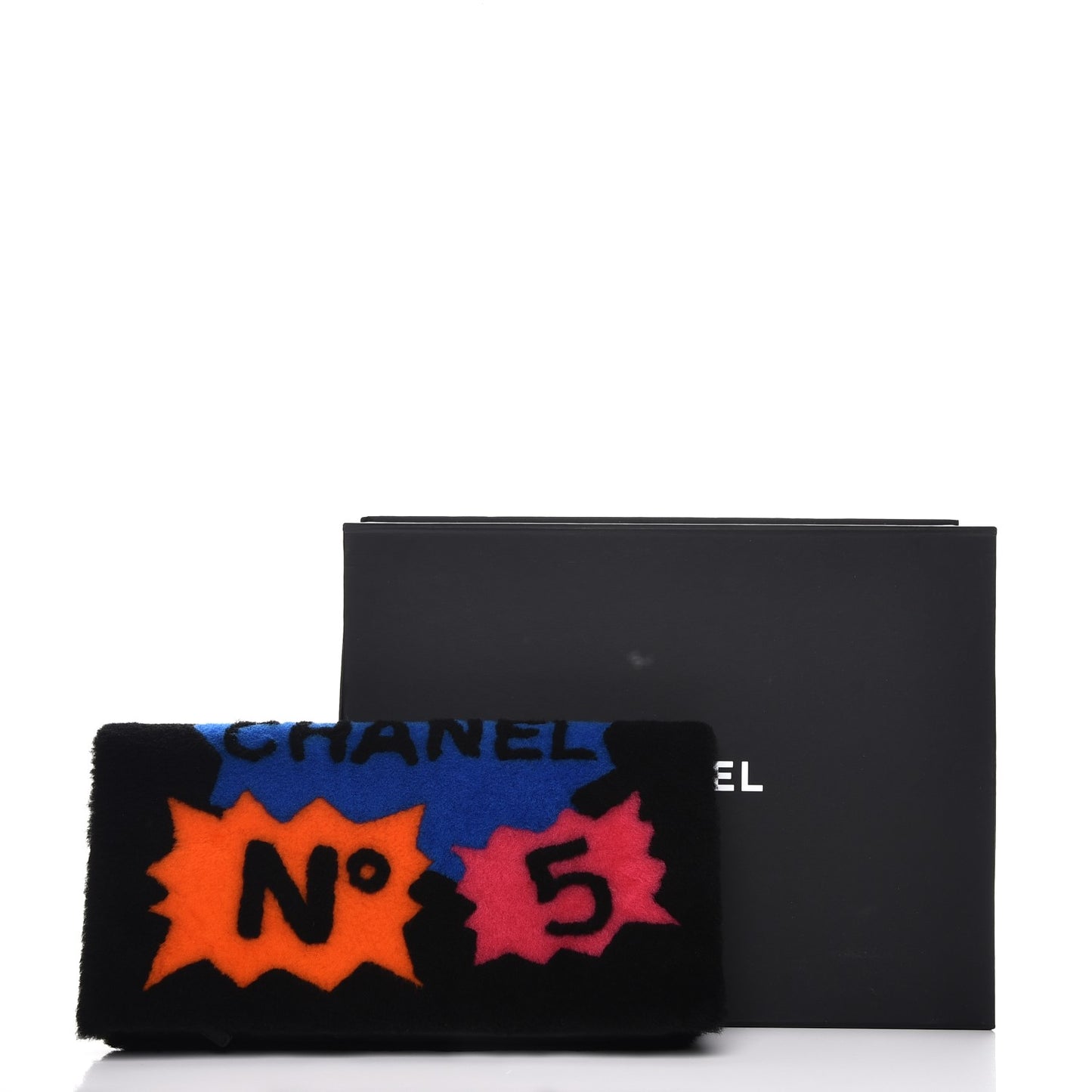 Shearling Lambskin 100% Clutch Black