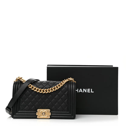 Chanel Caviar Quilted Medium Boy Flap Black 12 of 12