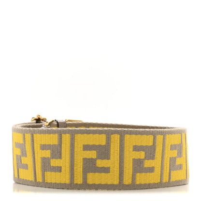 Fendi Ribbon Vitello King FF 1974 Adjustable Strap You Tortora Senape 2 of 6