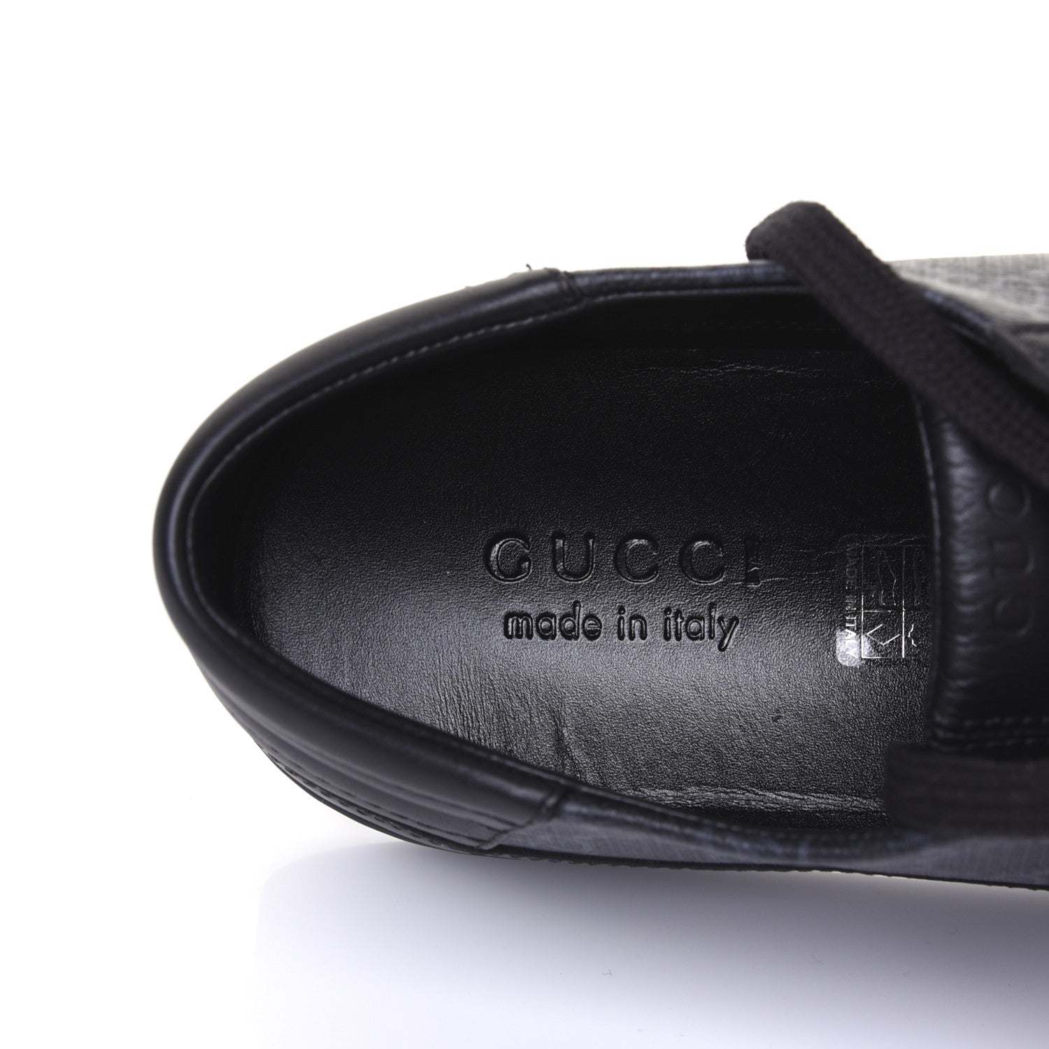 Gucci GG Supreme Monogram Mens Low Top Sneakers 11 Black 8 of 12