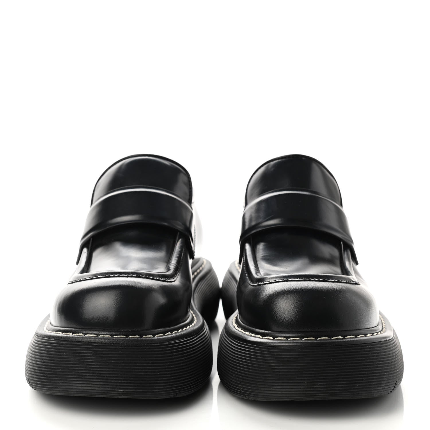 Bottega Veneta Brushed Calfskin Swell Loafers 40 Black 1095657