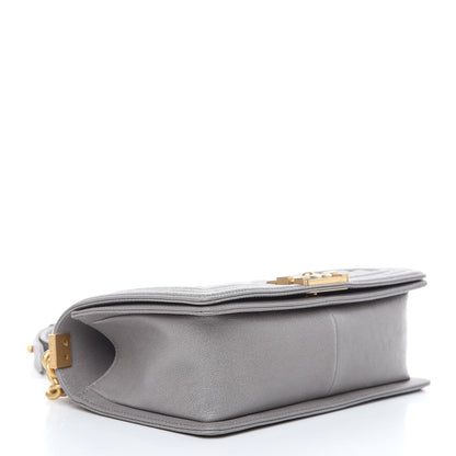 Chanel Caviar Quilted Medium Boy Flap Grey 4 of 10