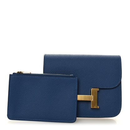 Hermes Epsom Constance Slim Wallet Deep Blue 3 of 7
