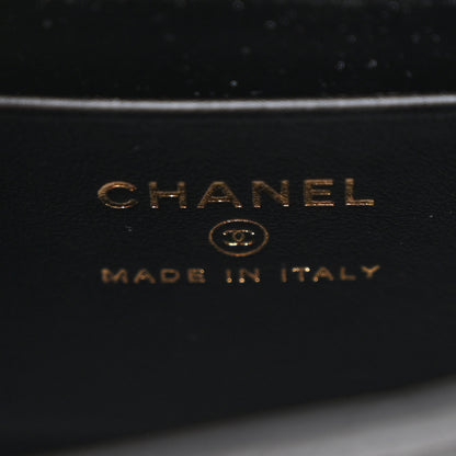 Chanel Caviar Quilted Double Chain Top Handle Flap With Chain Black 6 of 12