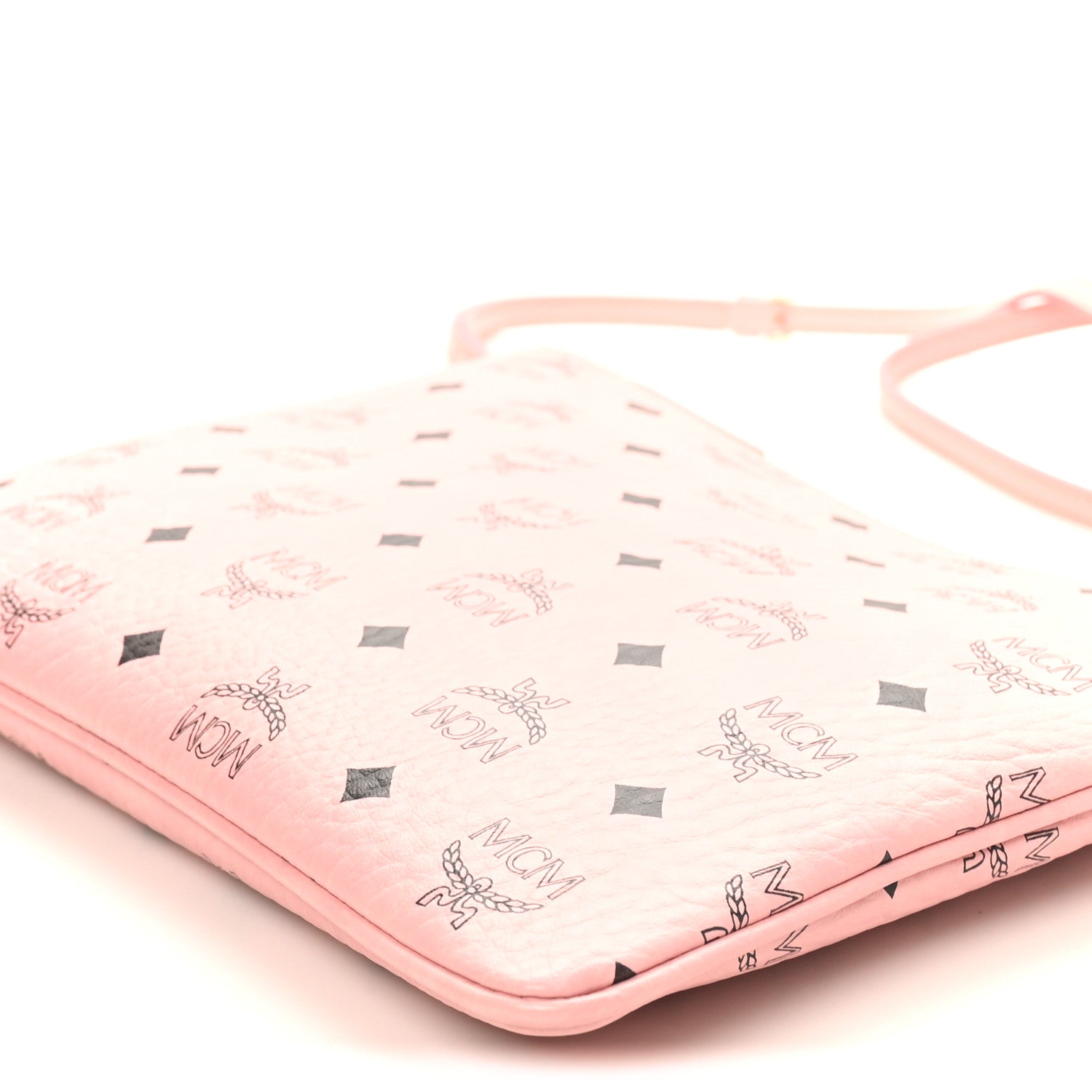 MCM Visetos Medium Crossbody Pouch Soft Pink 1860810 – FASHIONPHILE