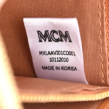 MCM Visetos Large Zip Around Wallet Cognac 7 of 9