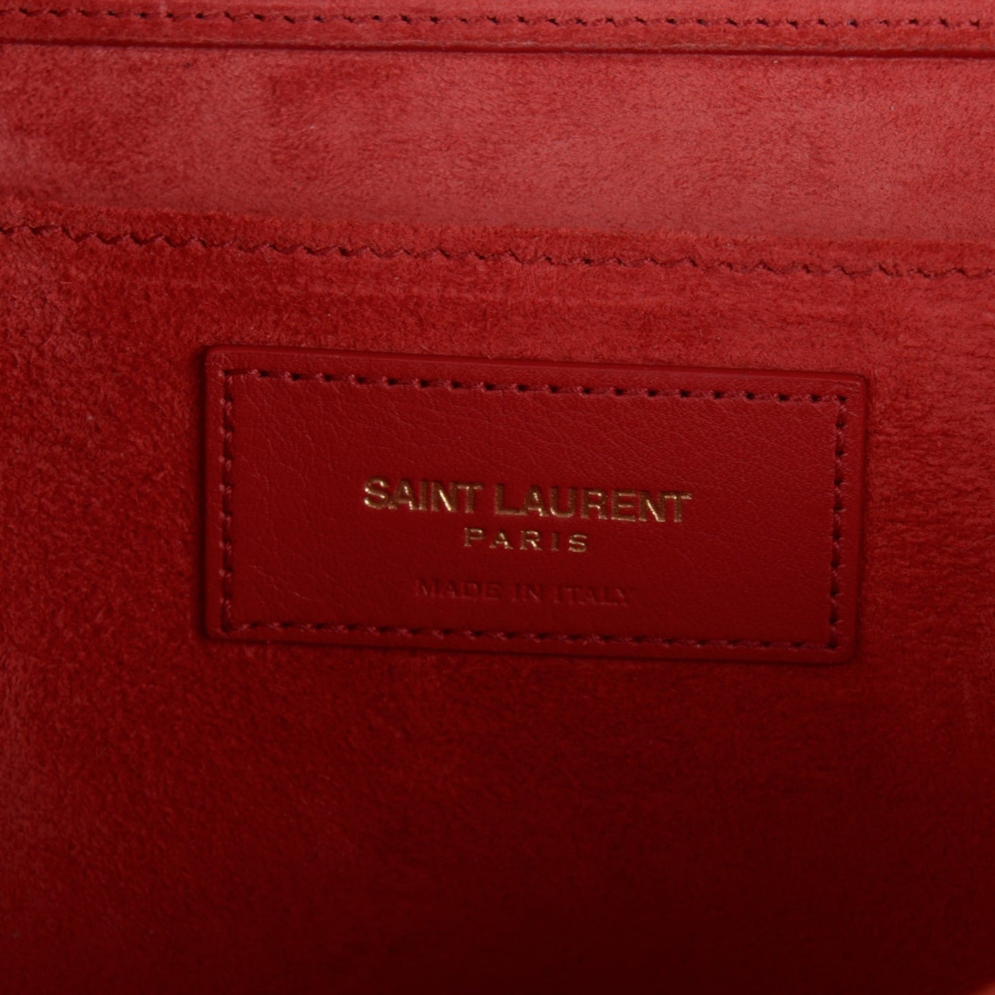 Calfskin Classic Y Ligne Clutch Red